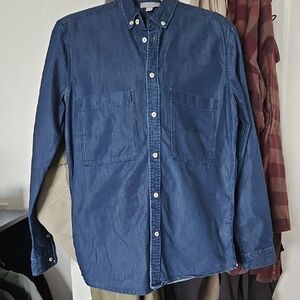 Cos Denim 100% Cotton Button Up Blue Denim Shirt